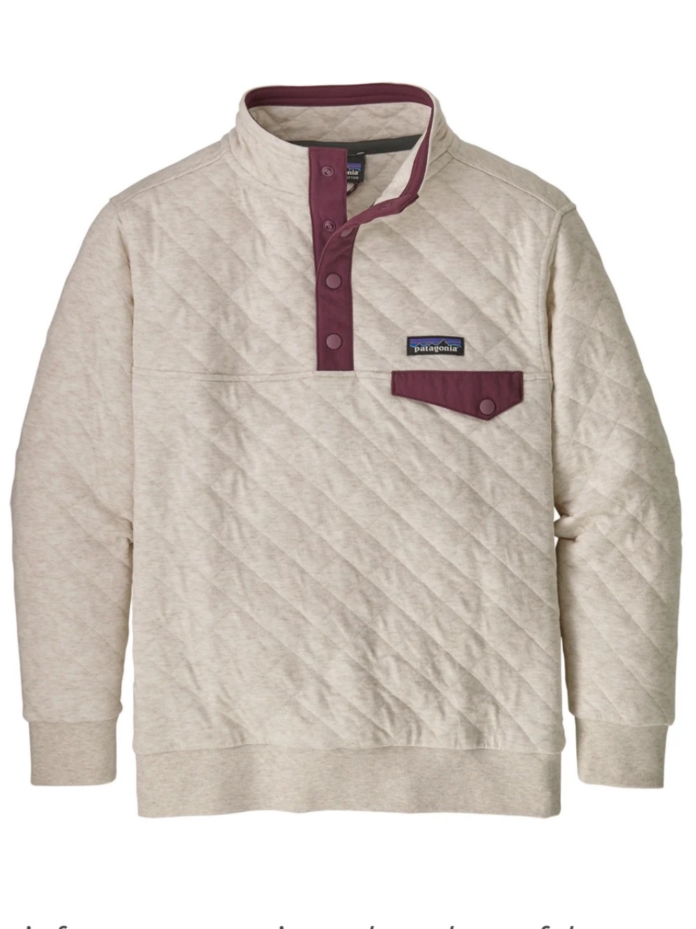 Patagonia Kids Organic Cotton Quilt Snap-T® Pullover sweatshirt quilted girls XL